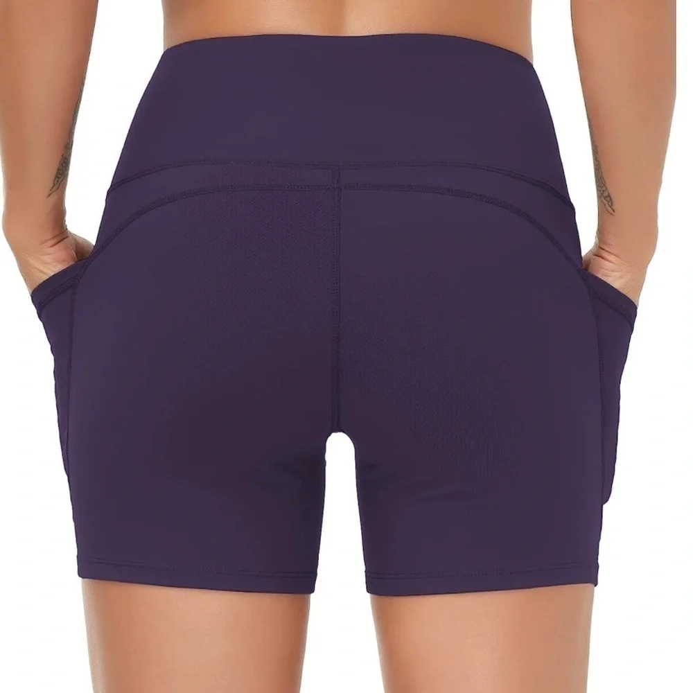 NWT The Gym People Purple Compression Shorts Sz. XL - Picture 5 of 11